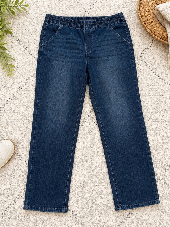 Wit & Wisdom Denim - Wit & Wisdom Dark Wash Pull-On Straight Leg Jeans Size 14